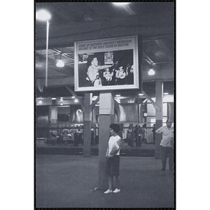 "Promotions - MBTA Stations," Boys' Clubs of Boston poster on display in Park Street Station, Boston