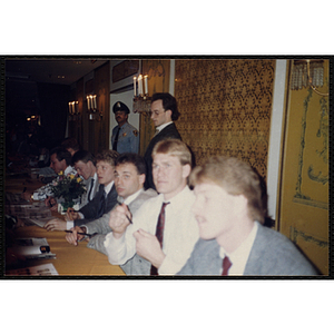 Members of the Boston Bruins attend a dinner