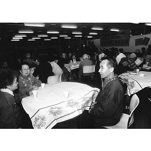 Dinner held at the Josiah Quincy School celebrating Chinatown's victory to build a community center on Parcel C