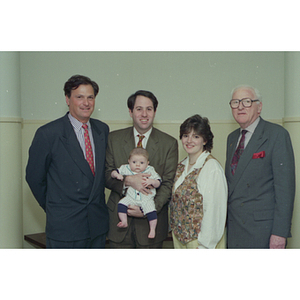 Harvey Krentzman and family pose at the Dodge Hall dedication ceremony