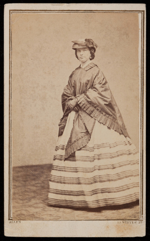 Studio portrait of Annie B. Stevenson, Boston, Mass., 1862