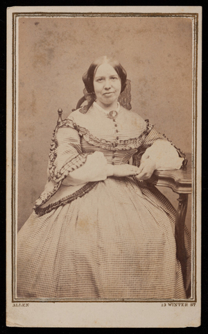 Studio portrait of Martha C. Stevenson, Boston, Mass., 1862