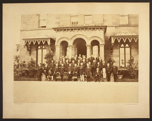 Group portrait of members of the Massachusetts Historical Society, ca. 1877