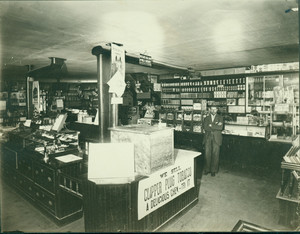 Interior view of Herbert O. Maynard General Store, Shrewsbury, Mass., undated