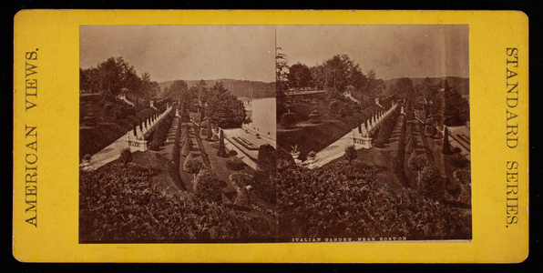 Stereograph, Italian garden near Boston, Hunnewell Estate, Wellesley, Mass.