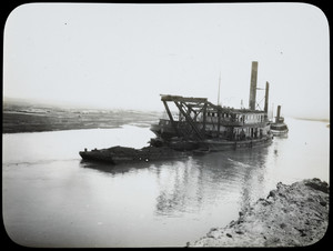 Barge and other vessels on the Cape Cod Canal