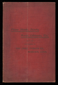 Illustrated catalogue of piano stools, chairs, scarfs and lamps, music cabinets and racks, manufactured by The Charles Parker Co., Meriden, Connecticut