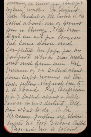 Thomas Lincoln Casey Notebook, January 1890-February 1890, 28, morning in time for breakfast