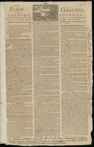 The Boston-Gazette, and Country Journal, 20 November 1769