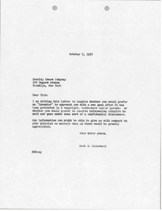 Letter from Mark H. McCormack to Novelty Games Company