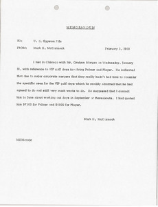 Memorandum to U.S. Gypsum file