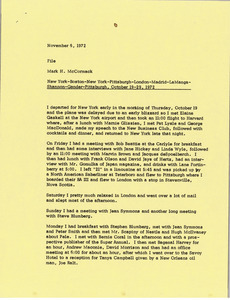 Memorandum from Mark H. McCormack to file