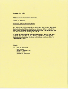 Memorandum from Judith A. Chilcote to the Administrative Operational Committee