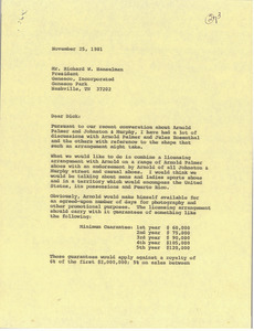 Letter from Mark H. McCormack to Richard W. Hanselman