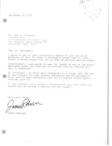 Letter from James Roberson to Mark H. McCormack