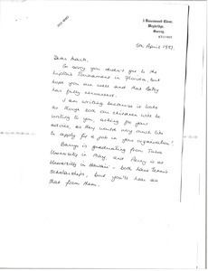 Letter from Alan Mills to Mark H. McCormack