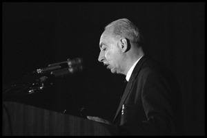 Hans J. Morgenthau speaking against the war at the National Teach-in on the Vietnam War