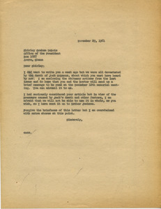 Letter from James Aronson to Shirley Graham Du Bois