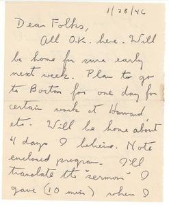 Letter From Herman B. Nash, Jr., To Herman B. Nash And Grace Nash ...