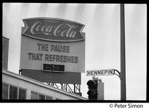 Coca Cola billboard near Hennepin Avenue