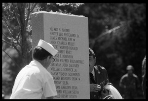 Vietnam War roll of honor at the dedication ceremonies for the Rhode Island Vietnam Veterans Memorial