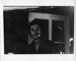 Albert Maioletesti, smoking a cigarette, Montague Farm Commune