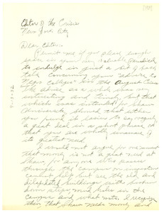 Letter from C. D. Jacobs to Editor of the Crisis