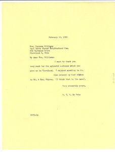 Letter from W. E. B. Du Bois to Glenville Area Community Council