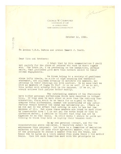 Letter from George W. Crawford to W. E. B. Du Bois and Emmett Scott