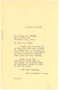Letter from W. E. B. Du Bois to Caesar F. Simmons