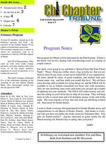 Chi Chapter Tribune Vol. 39 Iss. 03 (March, 1999)