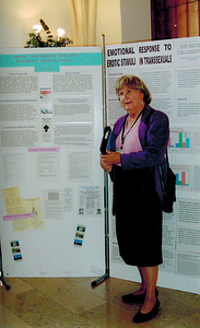 Alison Laing In Front of Informational Poster