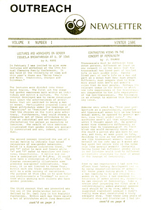 Outreach Newsletter Vol. 10 No. 1 (Winter 1986)