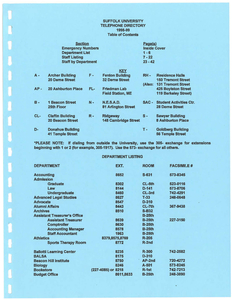 1998-1999 Suffolk University Telephone Directory