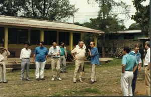 John Joseph Moakley, James P. McGovern and others in El Salvador during the Jesuit priest murder investigation, 1991