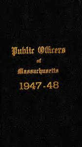 Public officers of the Commonwealth of Massachusetts (1947-1948)