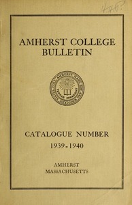 Amherst College Catalog 1939/1940