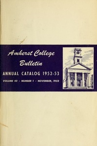 Amherst College Catalog 1952/1953