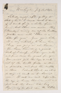 Sidney Brooks letter to unidentified recipient, 1864 July 18