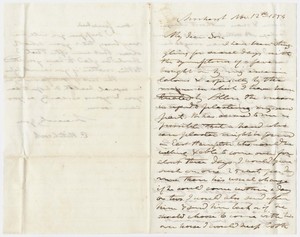 Edward Hitchcock letter to Edward Hitchcock, Jr., 1854 November 12