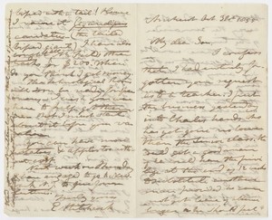 Edward Hitchcock letter to Edward Hitchcock, Jr., 1855 October 31