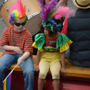 Kids at Pride Parade