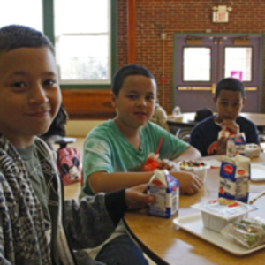 Cafeteria, 8:30am. Jackson Street School