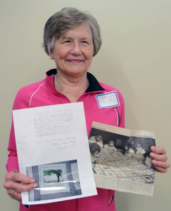 Carolyn Thornton at the Milton Mass. Memories Road Show