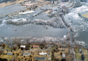 Town center flood