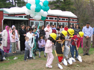 Ceremonial groundbreaking of new building ICB Wayland