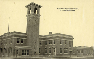 Postcard: Stoneham Fire and Police Station