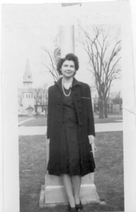 Evelyn Lamb MacDonald in the Town Hall Square