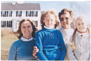 The Chandler family in front of their house: the Ezra Morrill house