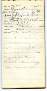 Tewksbury Almshouse Intake Record: Brown, Lizzie